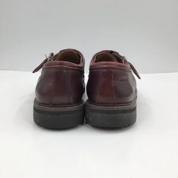 Vintage Men's 11 Toulon Amazonas Burgundy Shoes Monk Strap Leather Punk Gothic - Picture 7 of 13